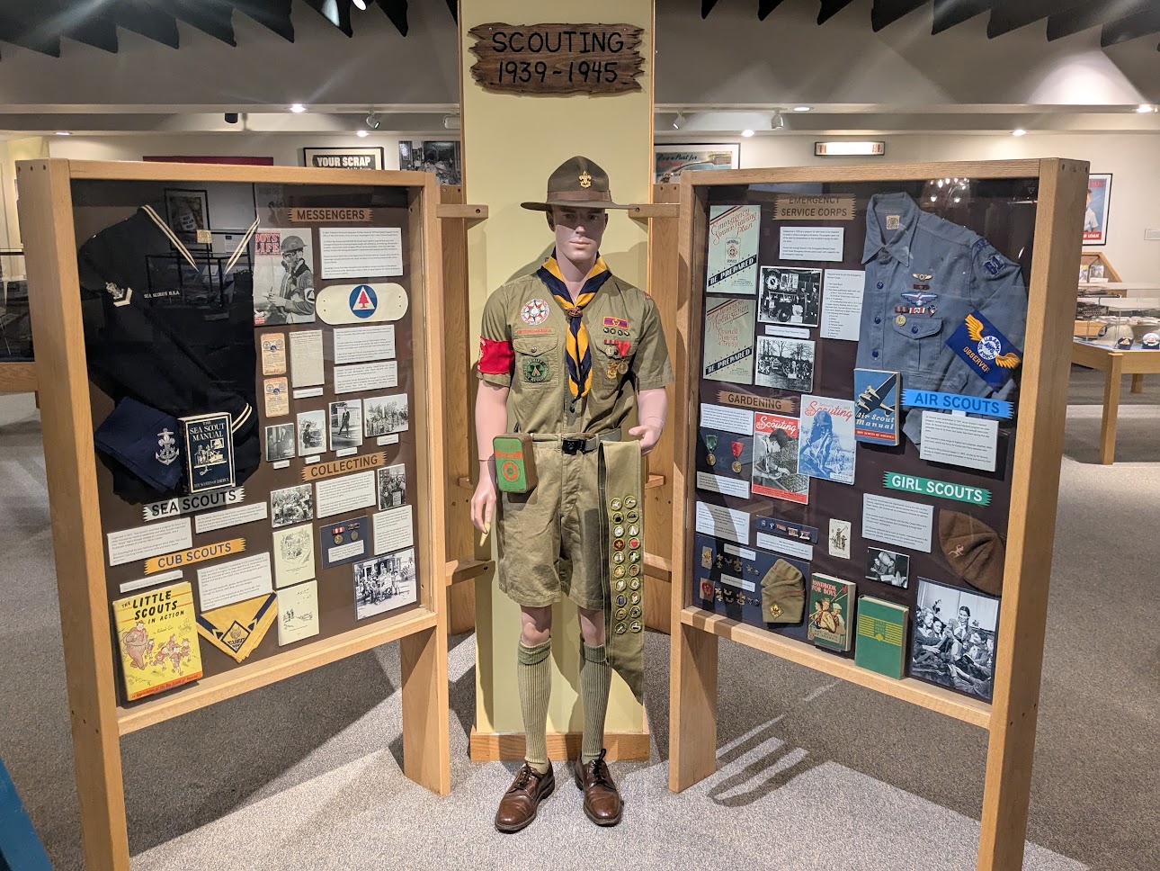 Scouting Exhibit at the Wright Mseum of WWII